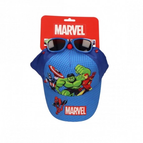 Gorra y gafas de sol Avengers Hulk azul
