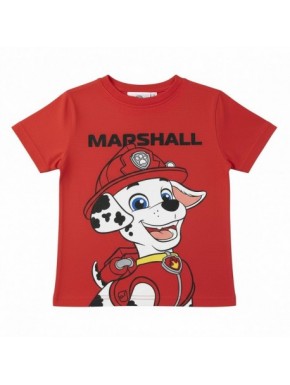 T-shirt rouge Paw Patrol avec Marshall pour enfants