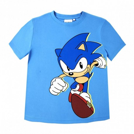 Camiseta azul de Sonic para niños de 6 a 12 años