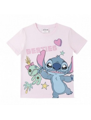 T-shirt rose Stitch pour enfants