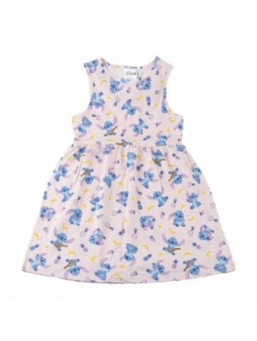 Vestido de algodón con estampado de Stitch para niñas