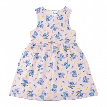 Robe en coton avec imprimé Stitch pour filles