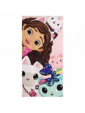 Toalla microfibra Gabby's Dollhouse rosa clara