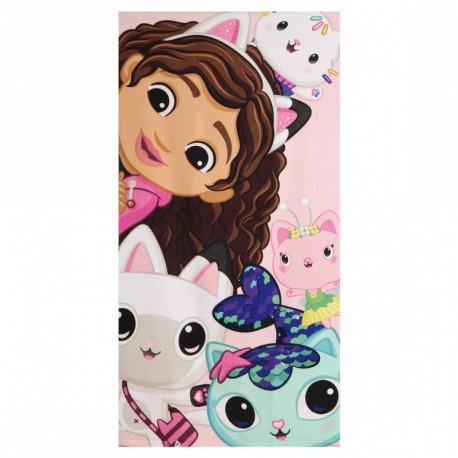 Toalla microfibra Gabby's Dollhouse rosa clara