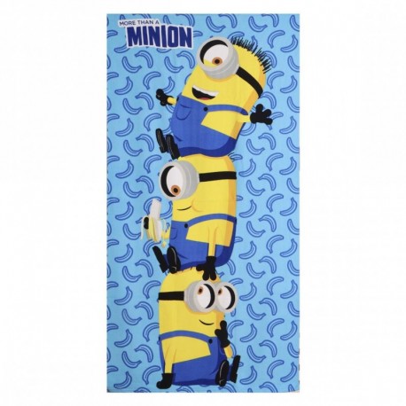 Serviette Minions en microfibre multicolore avec motif bananes