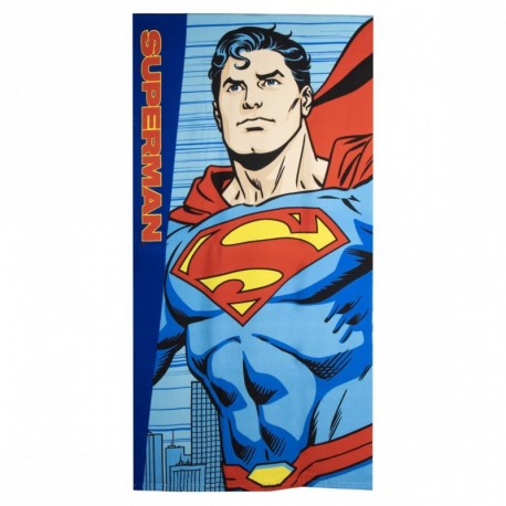 Serviette en microfibre bleue avec image de Superman