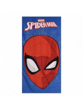 Serviette bleue avec design Spiderman en coton