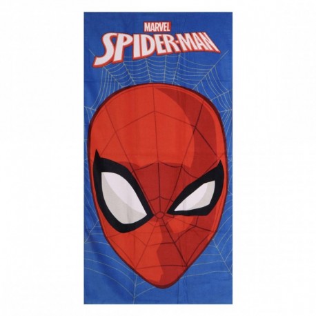 Toalha azul com design de Spiderman em algodão