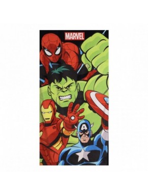 Toalha multicolorida Avengers de 100% algodão com heróis Marvel