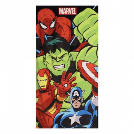 Serviette multicolore Avengers 100% coton avec héros Marvel