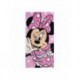 Serviette en coton rose avec design de Minnie Mouse