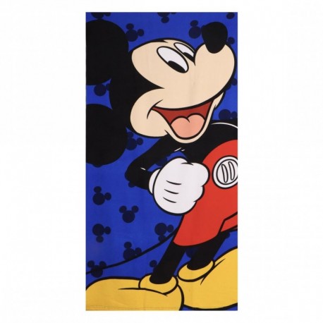 Serviette en microfibre bleue avec image de Mickey Mouse