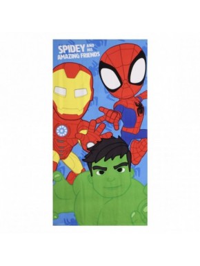 Toalla azul de microfibra de Spidey y sus amigos