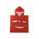 Poncho rouge Cars avec Flash McQueen et numéro 95