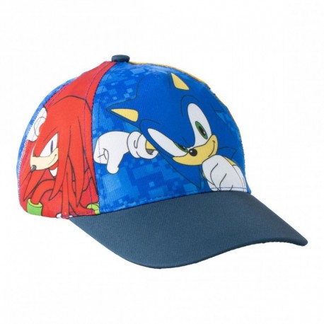 Casquette multicolore avec Sonic, Knuckles et Tails