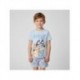Pyjama court Bluey pour enfants en bleu avec imprimé