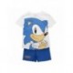 Pyjama court Sonic en blanc et bleu pour enfants