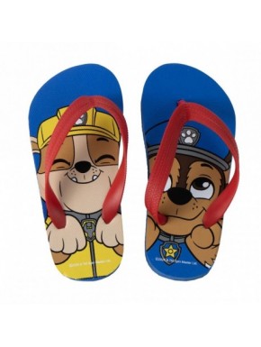 Chanclas Paw Patrol de EVA azul y rojo para niños