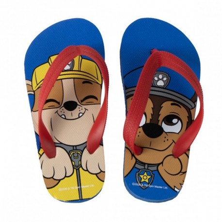 Chanclas Paw Patrol de EVA azul y rojo para niños