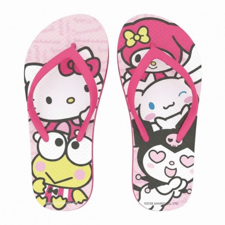 Tongs pour enfants Hello Kitty en rose et blanc