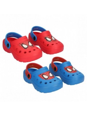 Tamancos Spiderman para crianças em vermelho e azul, 100% EVA