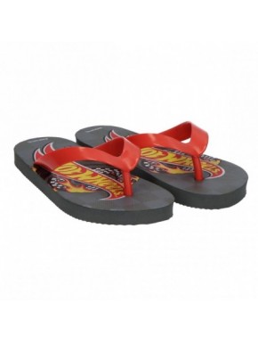 Tongs Hot Wheels noires et rouges pour enfants