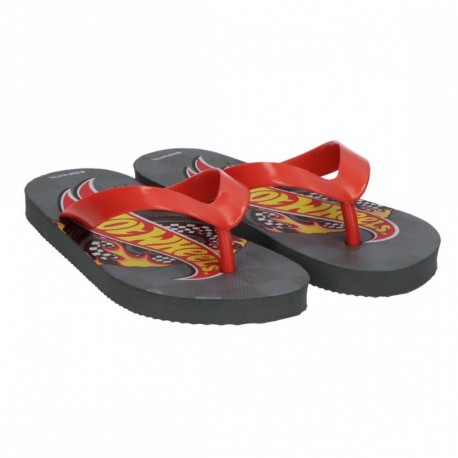 Tongs Hot Wheels noires et rouges pour enfants