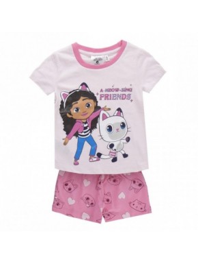 Pyjama court rose Gabby's Dollhouse pour enfants