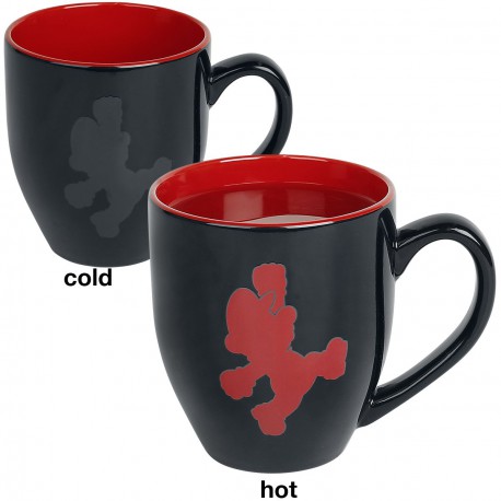 Taza grande térmica Súper Mario Bros Silueta