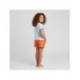 Pyjama court Vaiana en bleu et orange pour filles