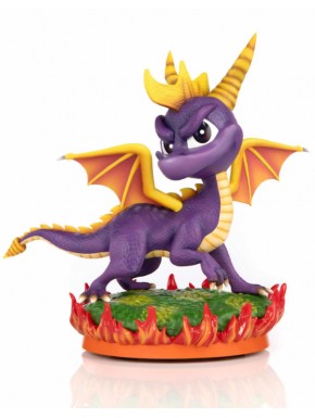 Estátua de PVC de Spyro 2 sobre base de fogo