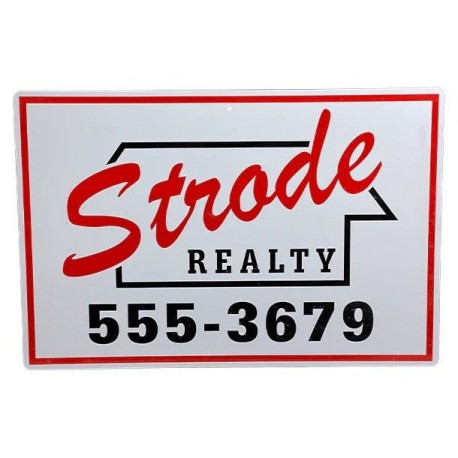 Cartel de metal Strode Realty de Halloween 1978