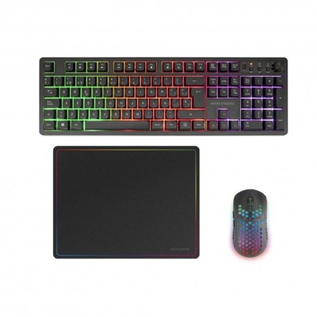 Pack Mars Gaming MCPWXES com teclado, rato e tapete