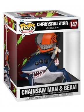 Funko Pop de Chainsaw Man chevauchant Beam