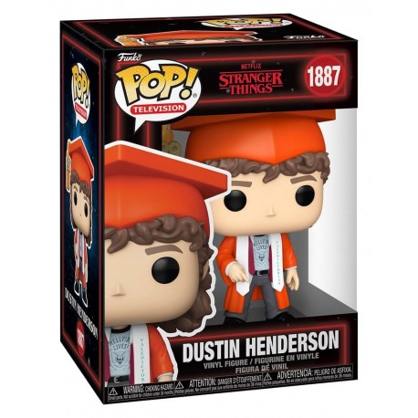 Funko Pop de Dustin Henderson avec chapeau de graduation