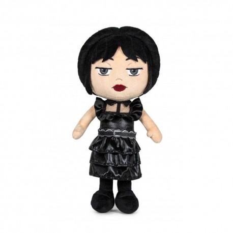 Peluche de Wednesday con vestido de fiesta negro, 32 cm