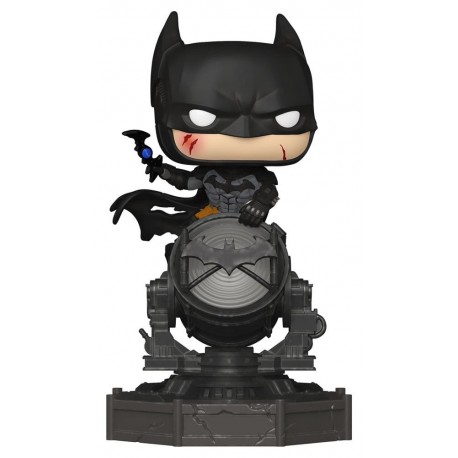Figurine en vinyle Funko Pop Batman sur le Bat-Signal
