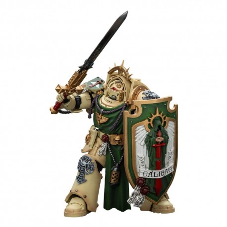Figurine articulée des Dark Angels Warhammer 40k avec bouclier et épée