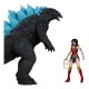 Pack de figuras Mulher-Maravilha e Godzilla Atomic Blast