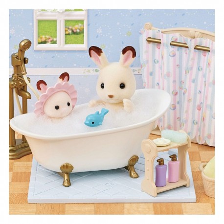 Set de baño y ducha Sylvanian Families con mini-figuras