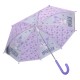 Parapluie Sanrio Kuromi en violet avec design de cœurs et de nœuds