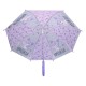 Parapluie Sanrio Kuromi en violet avec design de cœurs et de nœuds