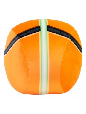 Peluche Metroid de 30 cm, sphérique avec détails noirs et verts.