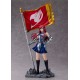 Estatua Erza Scarlet con bandera de Fairy Tail