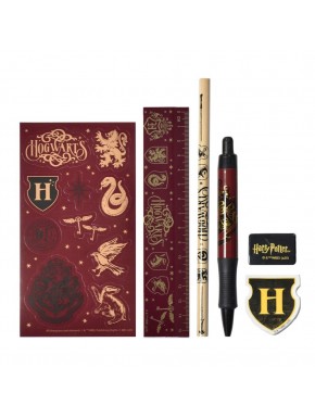 Set de papeterie Harry Potter avec règle et autocollants