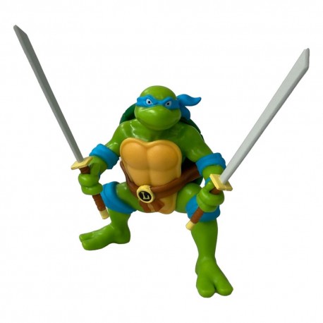 Minifigura retro de Leonardo de las Tortugas Ninja con espadas