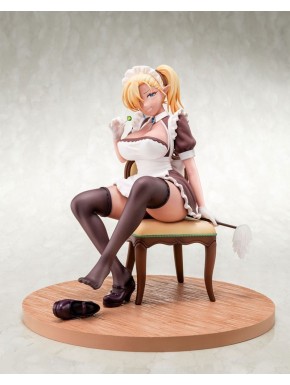 Statue en PVC d'une elfe soubrette en pose suggestive, 18 cm