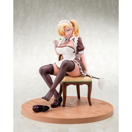 Statue en PVC d'une elfe soubrette en pose suggestive, 18 cm