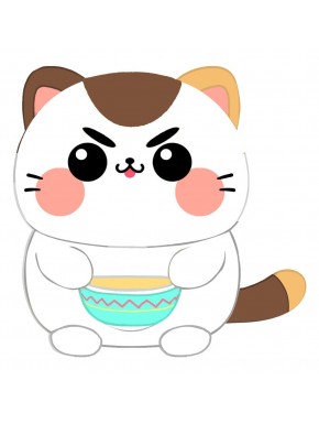 Peluche Gato Divertido con Sopa de 25 cm