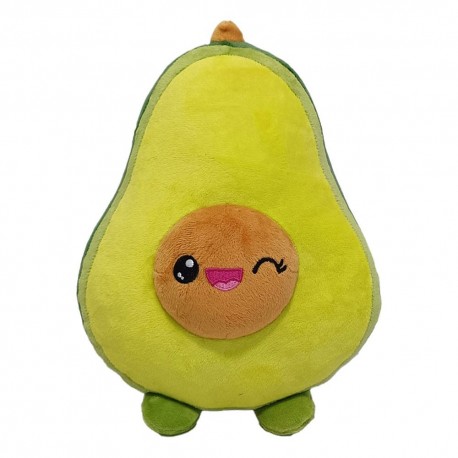 Peluche Yummis Aguacate 28 cm verde y sonriente